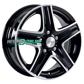 Литой диск Скад Магнум 5.5x14 4x100 ET 38 Dia 67.1 (черный с полированной лицевой частью)