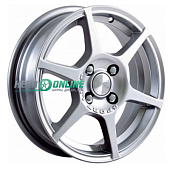 Литой диск Скад Ягуар 5.5x14 4x100 ET 38 Dia 67.1 (белый с полированной лицевой частью)