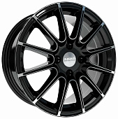 Литой диск Скад Ле Ман 7x16 5x100 ET 46 Dia 57.1 (черный с полированной лицевой частью)
