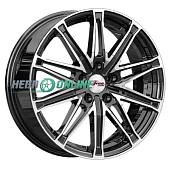 Литой диск iFree Виар 6.5x17 5x114.3 ET 45 Dia 66.1 (чёрный глянцевый с полированной лицевой частью)