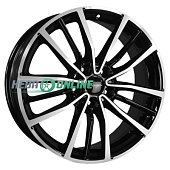 Литой диск Khomen KHW1812 7x18 5x114.3 ET 48.5 Dia 67.1 (черный с полировкой)