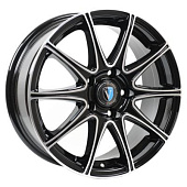 Литой диск Venti 1616 6.5x16 4x100 ET 45 Dia 60.1 (черный глянцевый)