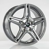 Литой диск Megami MGM-38 6.5x15 4x100 ET 48 Dia 54.1 (чёрный глянцевый с полированной лицевой частью)