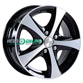 Литой диск Скад Уран 2 5.5x14 4x100 ET 35 Dia 67.1 (черный матовый)